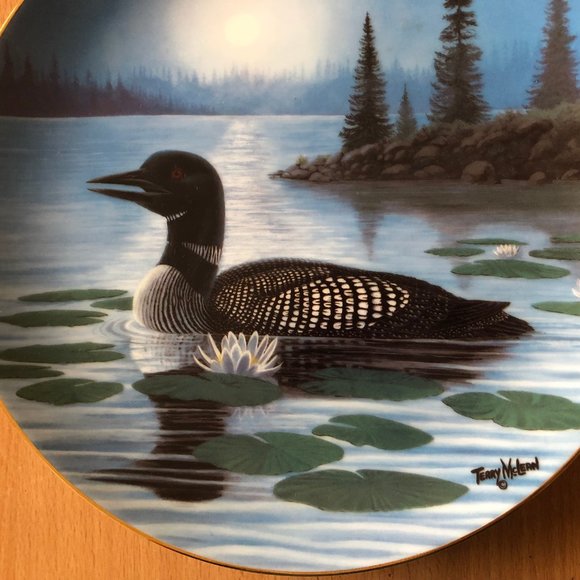 Terry Mclean - Wilderness Call Ontario's Common Loon ltd 12500 collector's plate - Picture 3 of 4